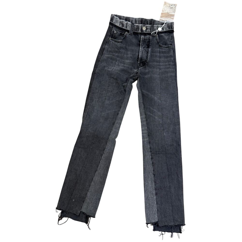 Maison Margiela Black High Rise Straight Leg Jeans FR 36 US 4 NWT - Picture 2 of 12